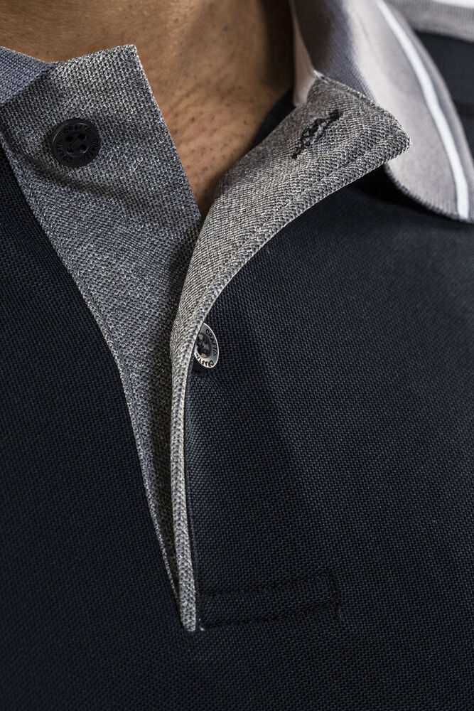 Craft Noble Polo Pique Shirt M - Black/Dk Grey Melange [9975] / XS