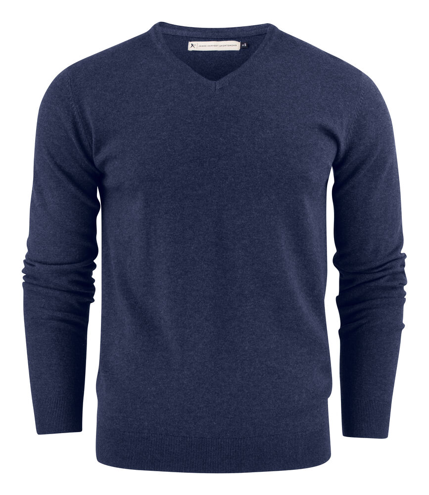 Ashland V-Neck Pullover Blue Mel S