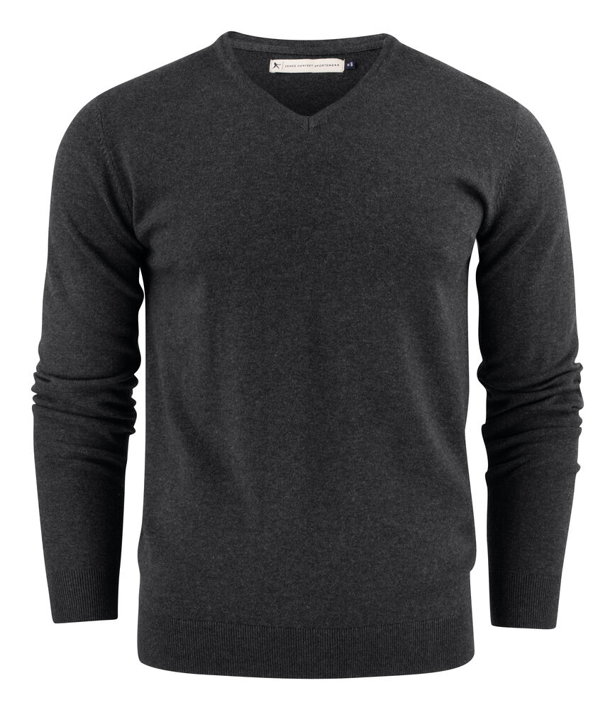 Ashland V-Neck Pullover Black Mel S