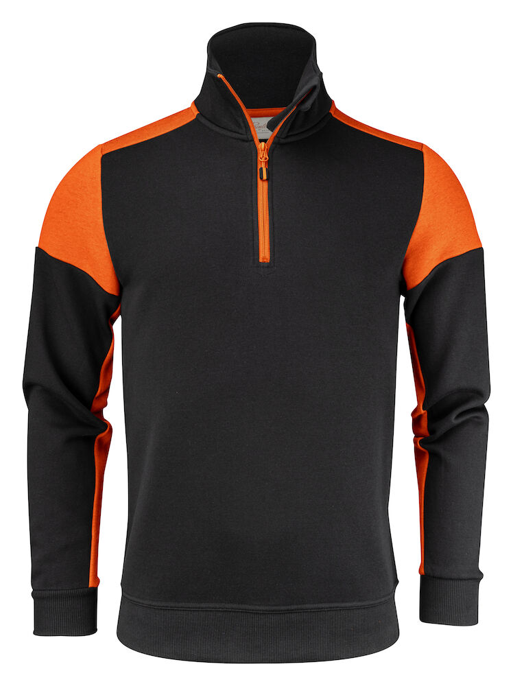 Prime Halfzip Sweater 9030 Blk/Ora 4XL
