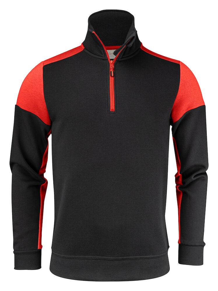 Prime Halfzip Sweater 9040 Blk/Red 4XL