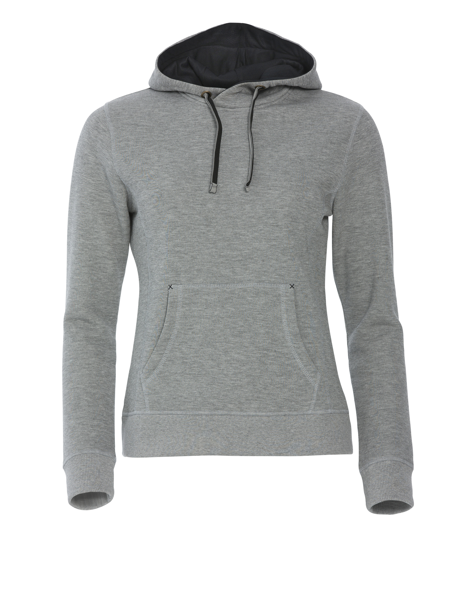 Hettegenser Clique Classic Hoody Dame i Gråmelert