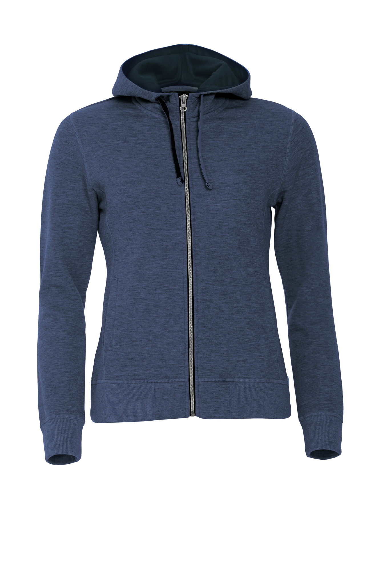 Hettejakke Clique Classic Hoody Full Zip Dame i Blåmelert