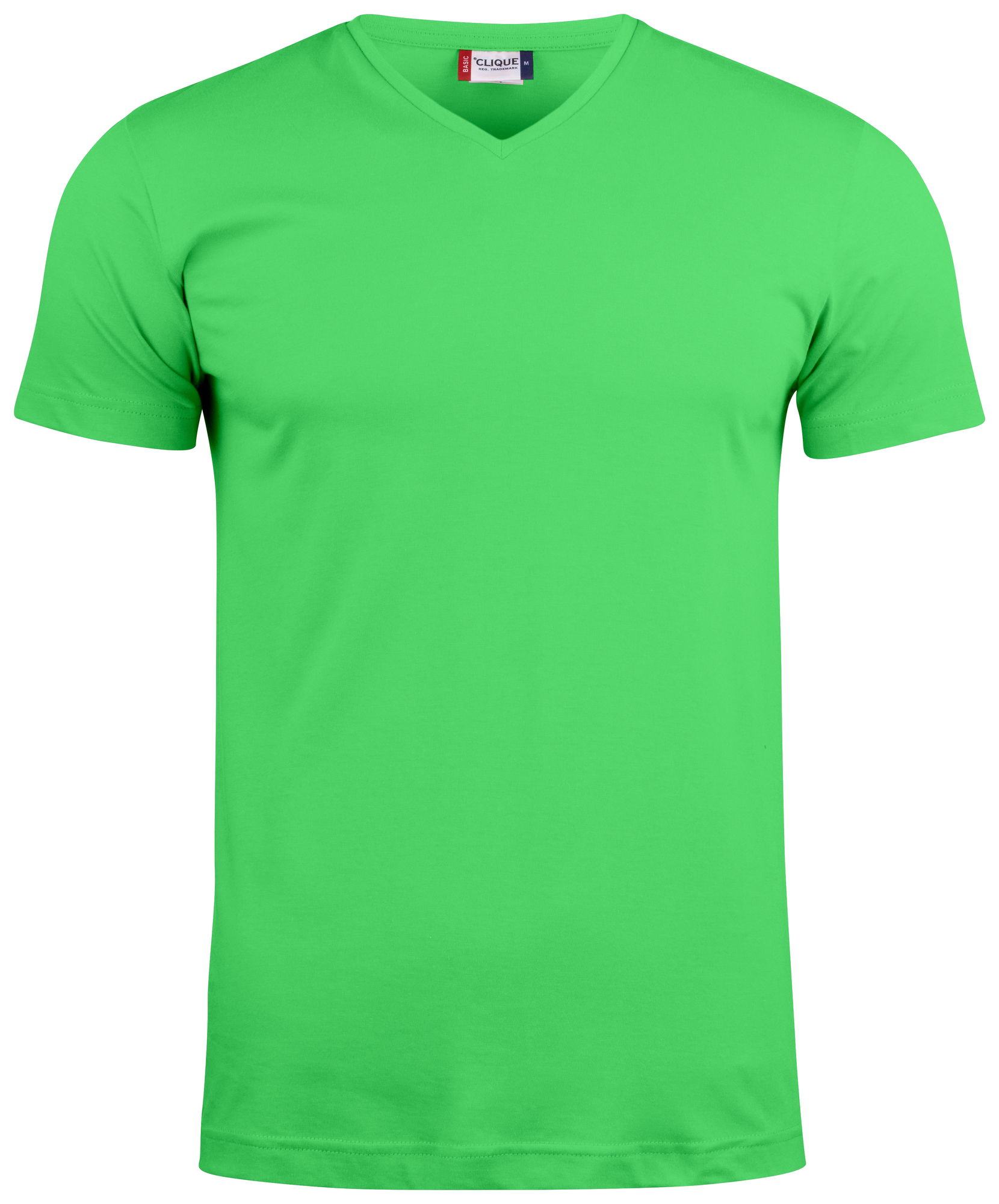 Basic-T V-neck i färgen apple green