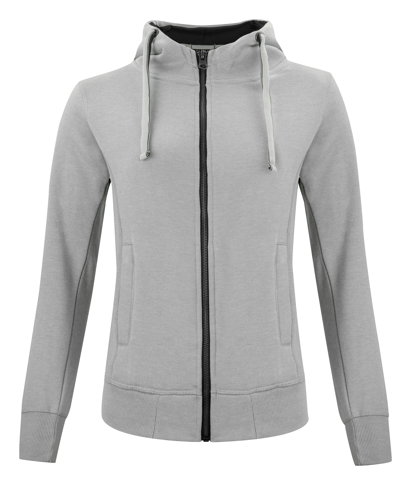 Hettejakke Clique Classic Hoody Full Zip Dame i Gråmelert