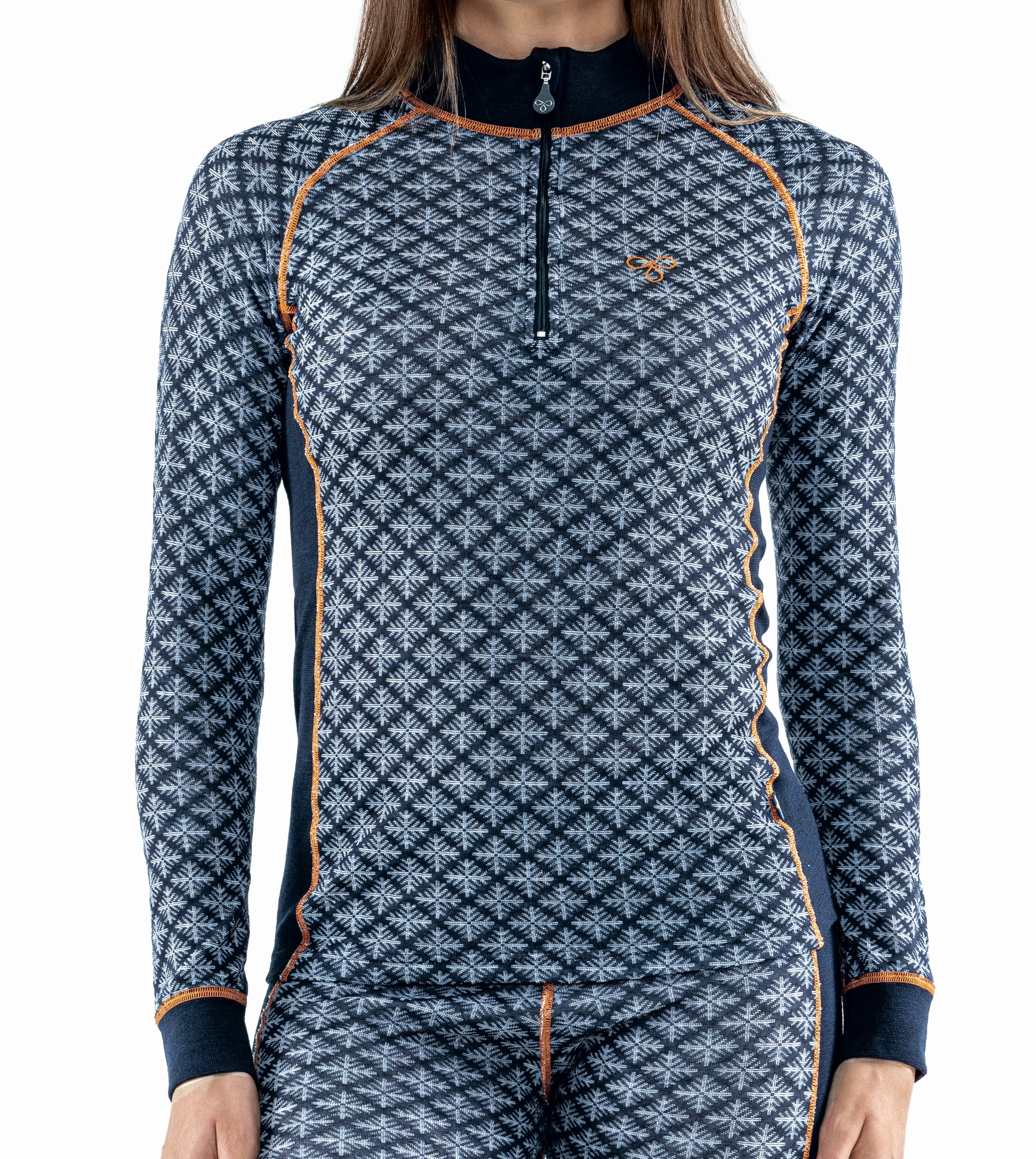 Termo Sequal Jaquard Turtle neck w. zip LS W