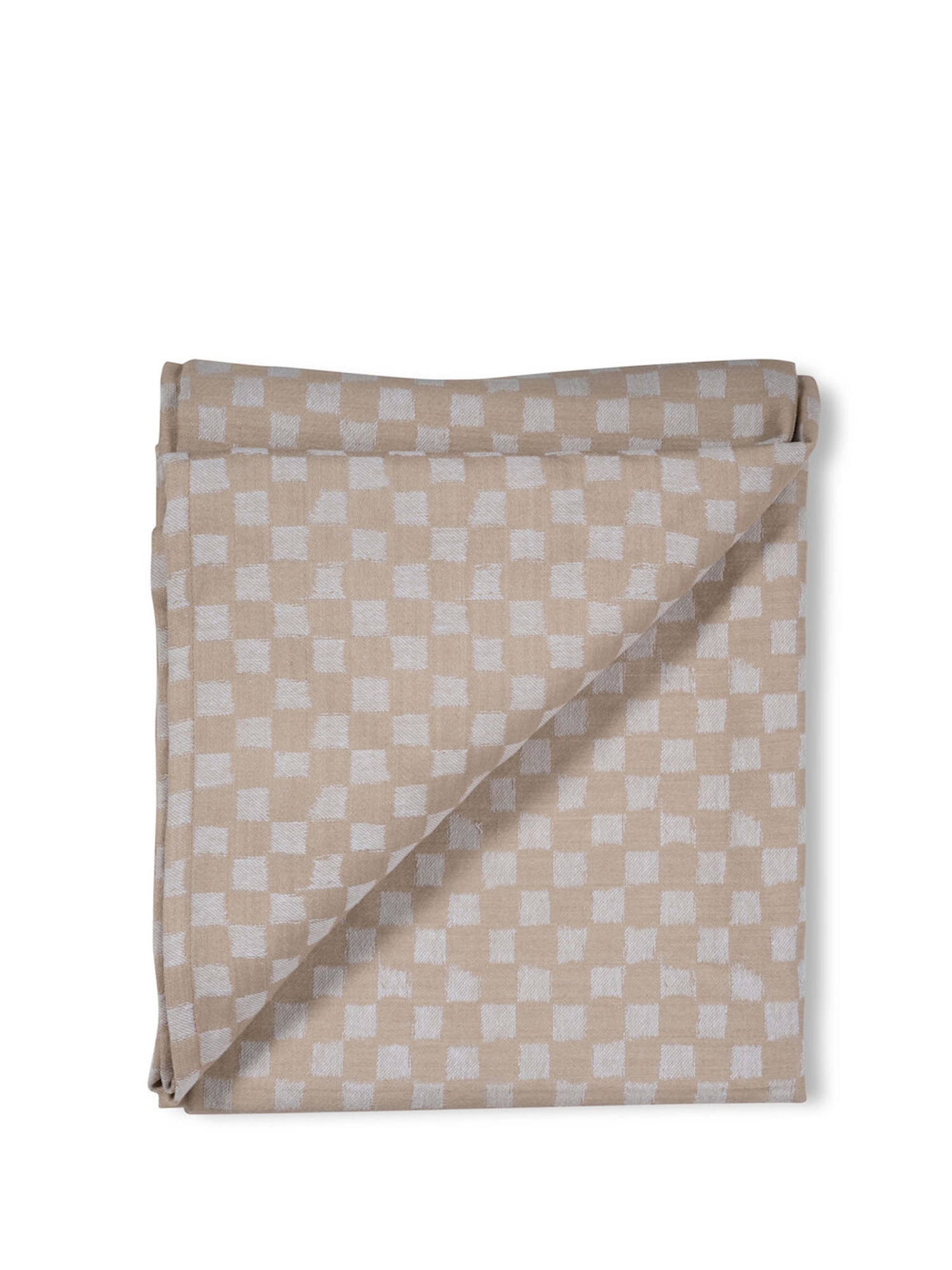 Bomullsduk Checki, Beige