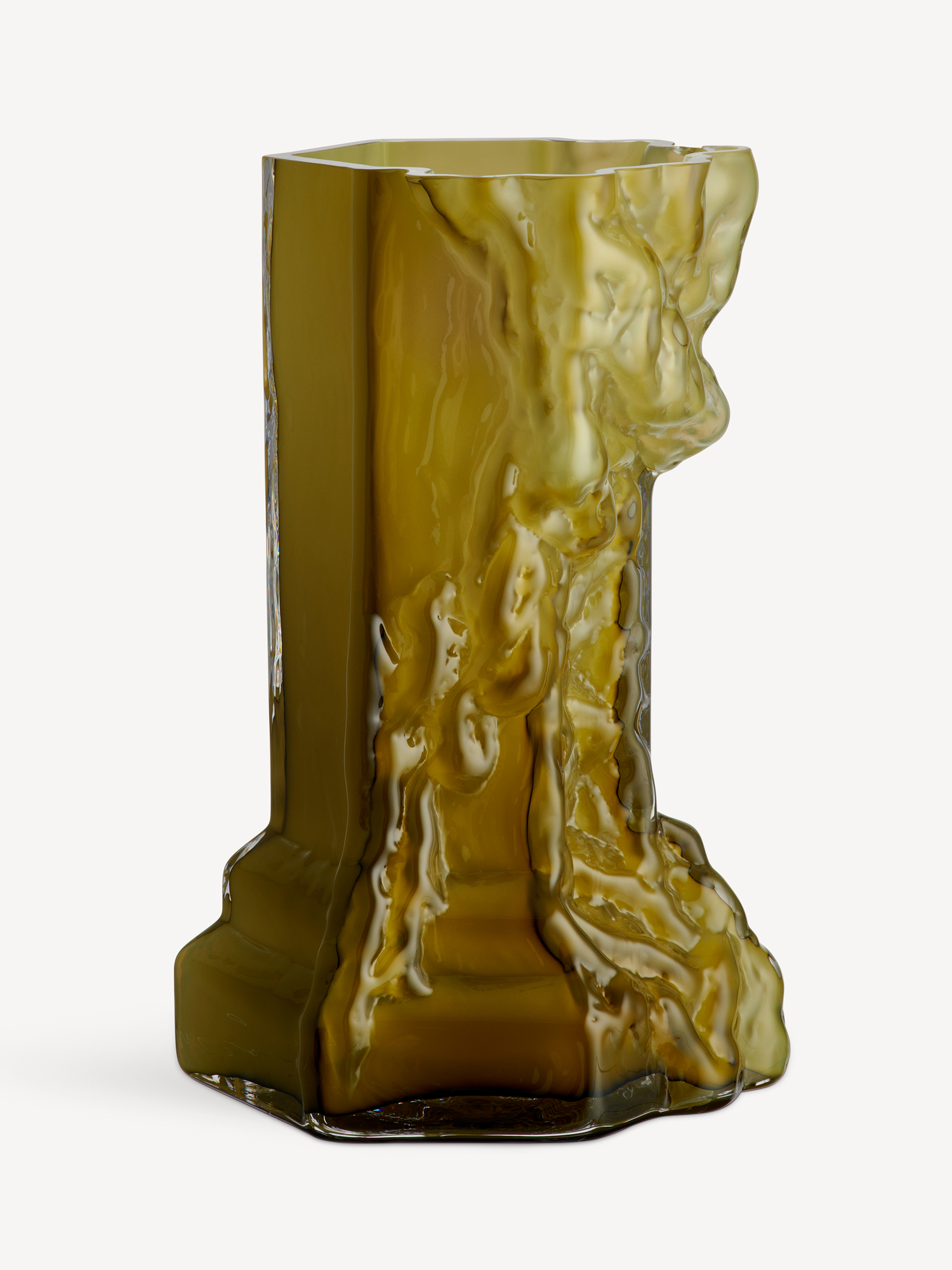 Rocky Baroque vase olive 350mm