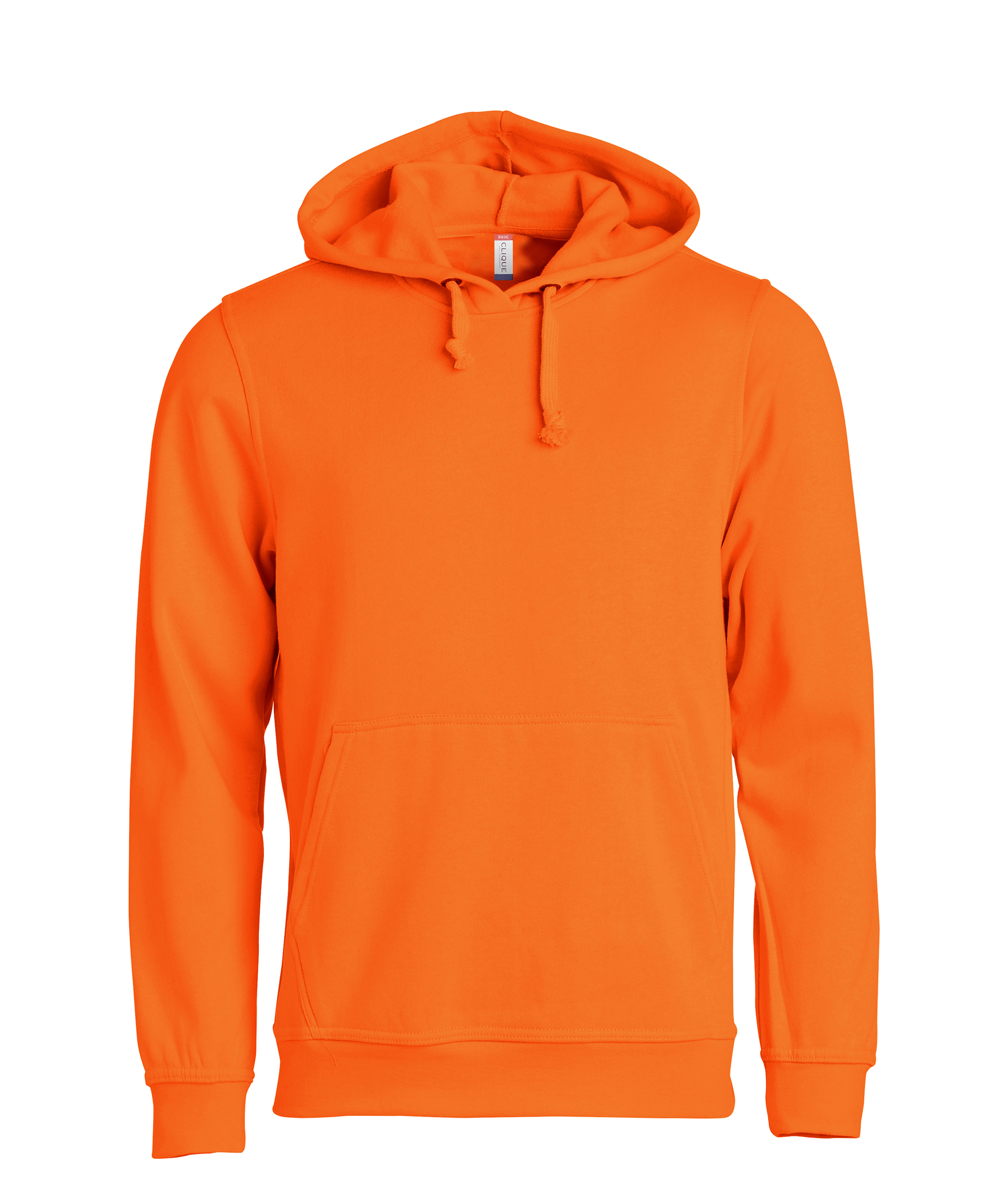 Hettegenser Clique Basic Hoody Unisex i Synlighetsoransje