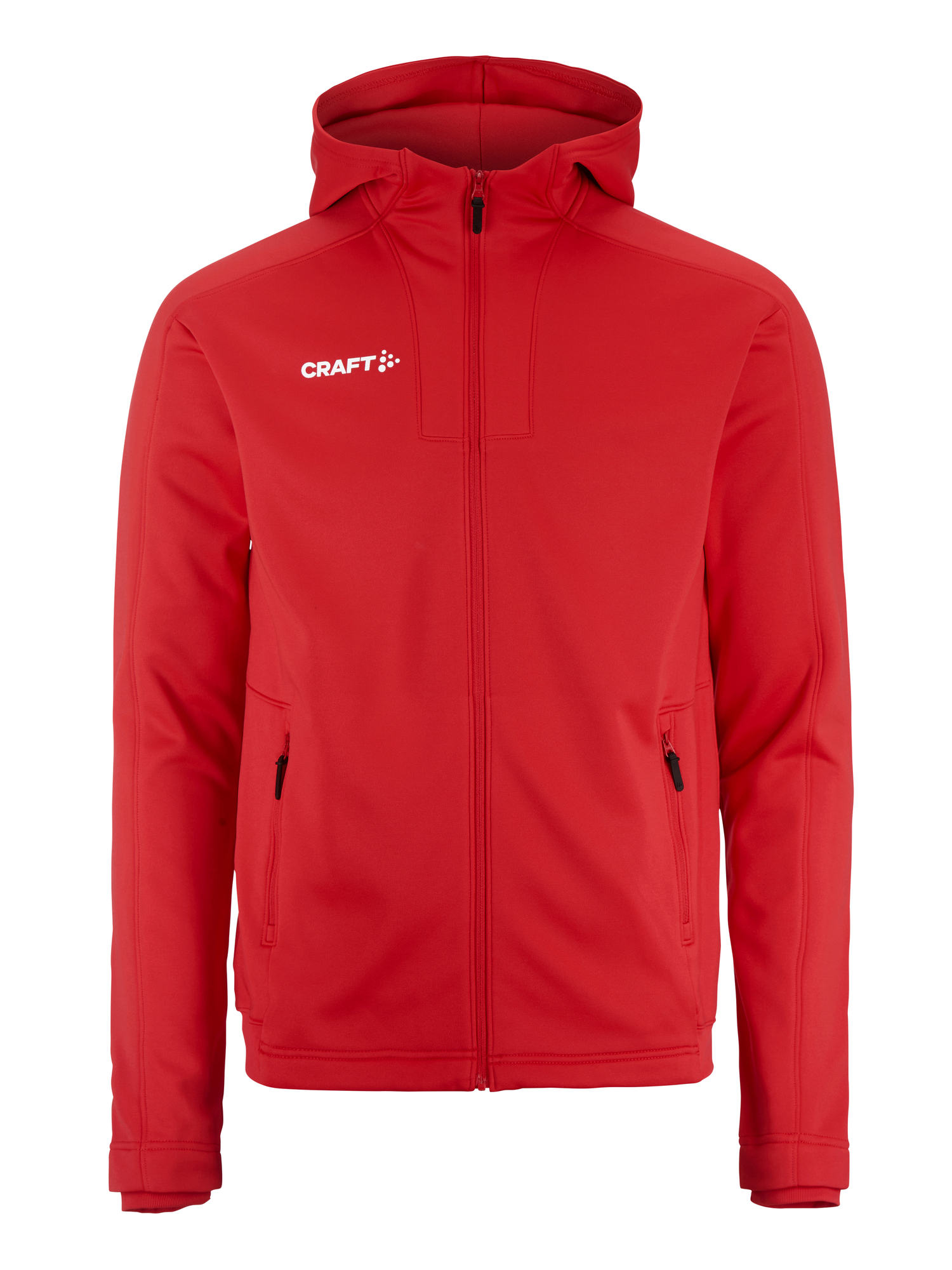 Craft Evolve 2.0 Brushed Hood Jacket Herre i Bright red