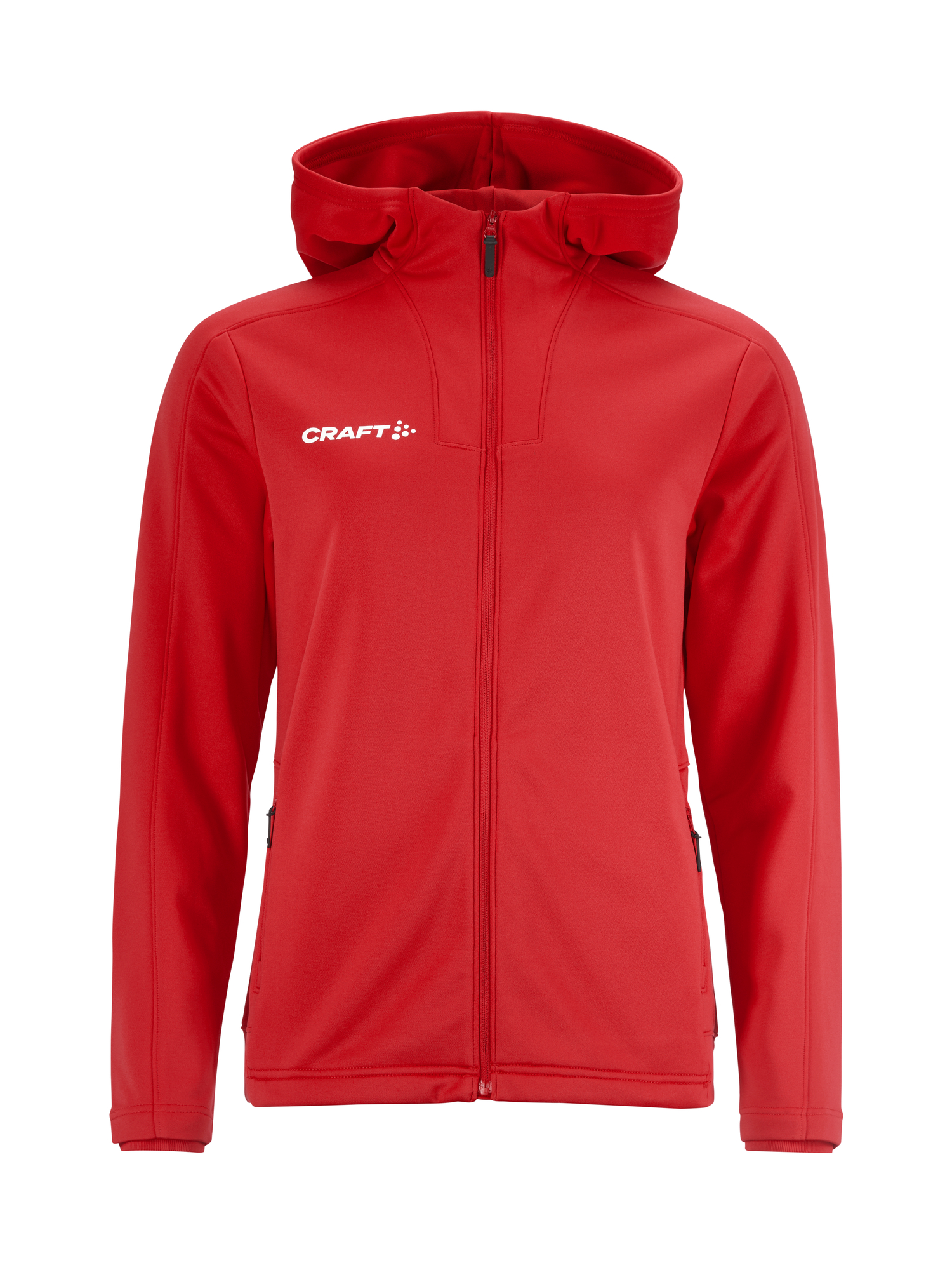 Craft Evolve 2.0 Brushed Hood Jacket Dame i Bright red