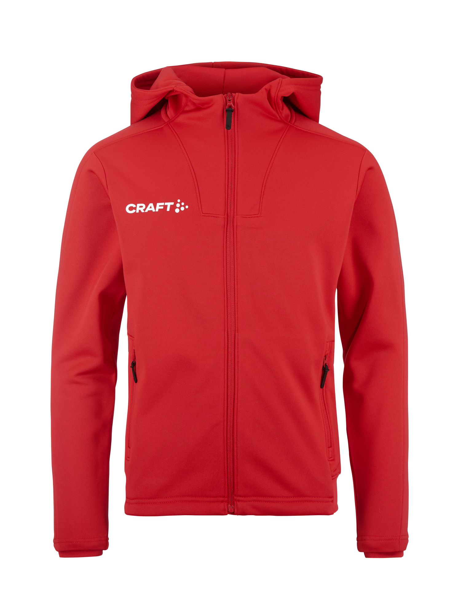Craft Evolve 2.0 Brushed Hood Jacket Junior i Bright red