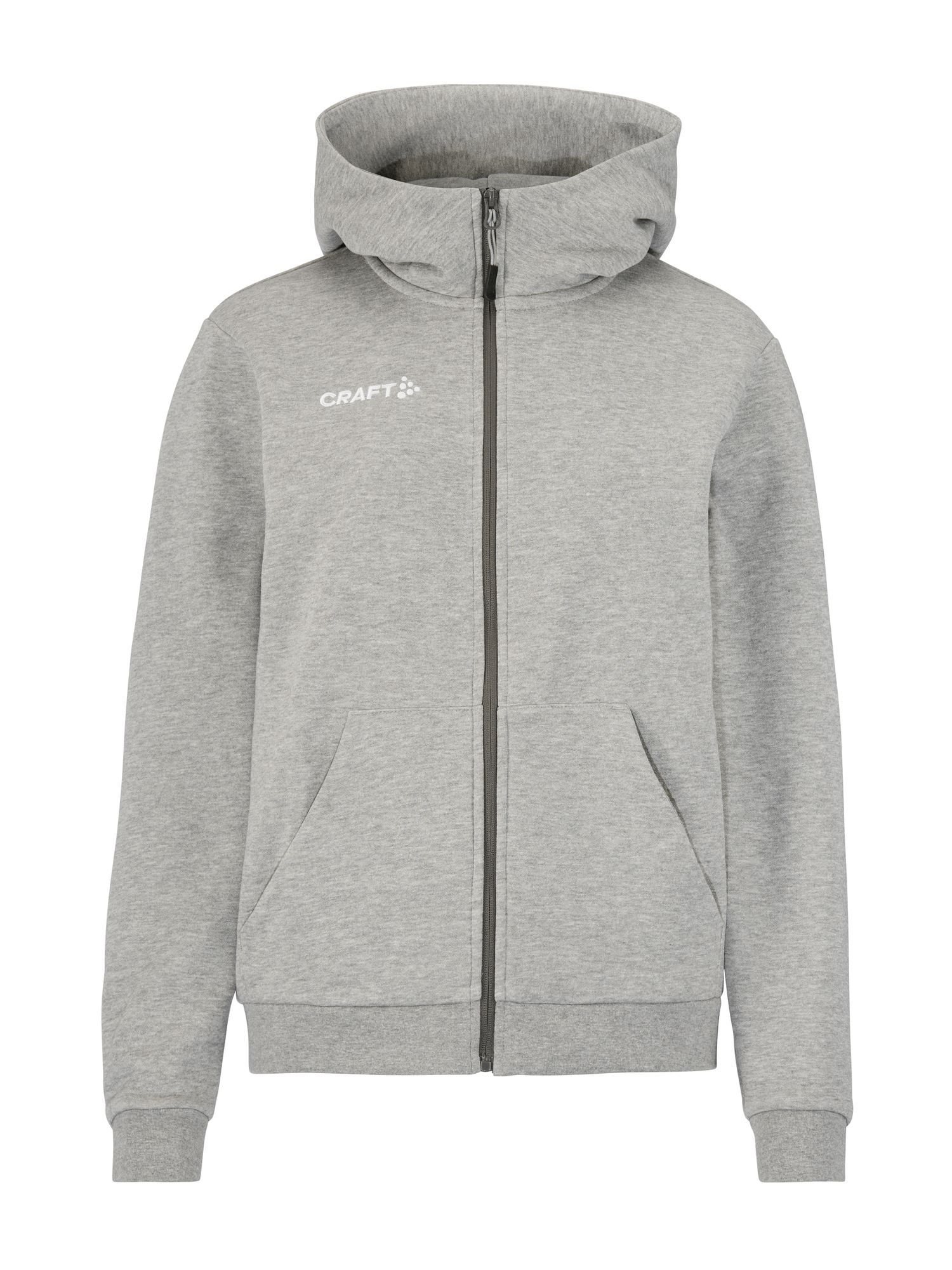 Craft Community 2.0 Logo Fz Hoodie Dame i Grey melange