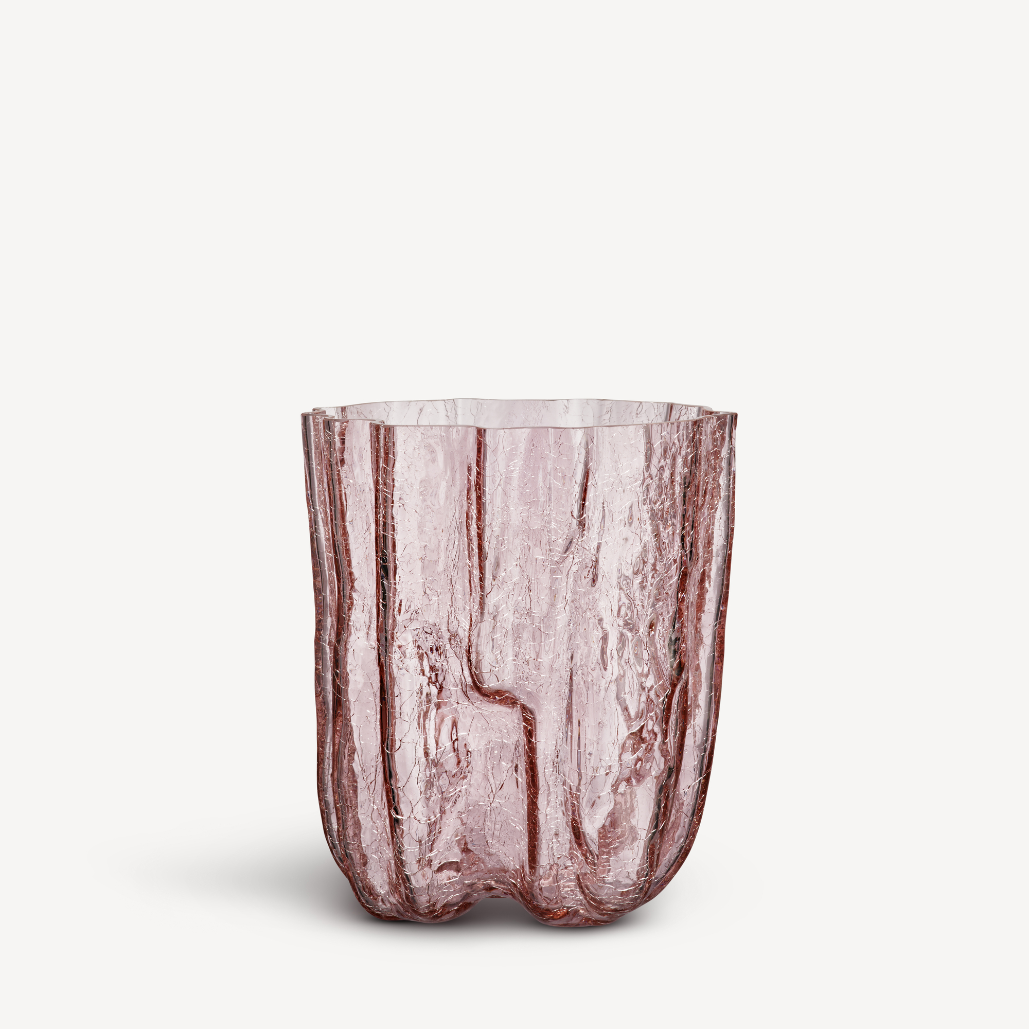 Crackle vase rosa h 270 mm