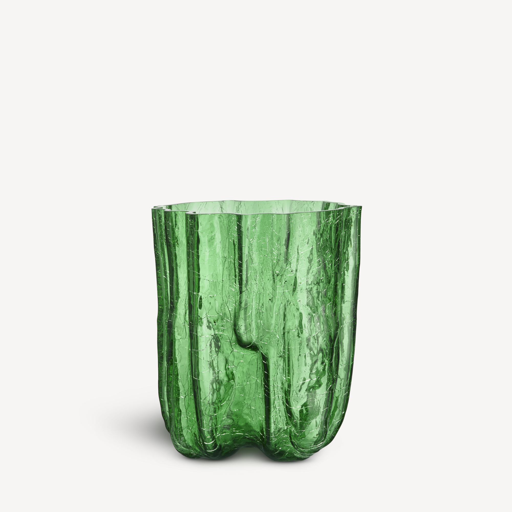 Crackle vase, grønn 270 mm