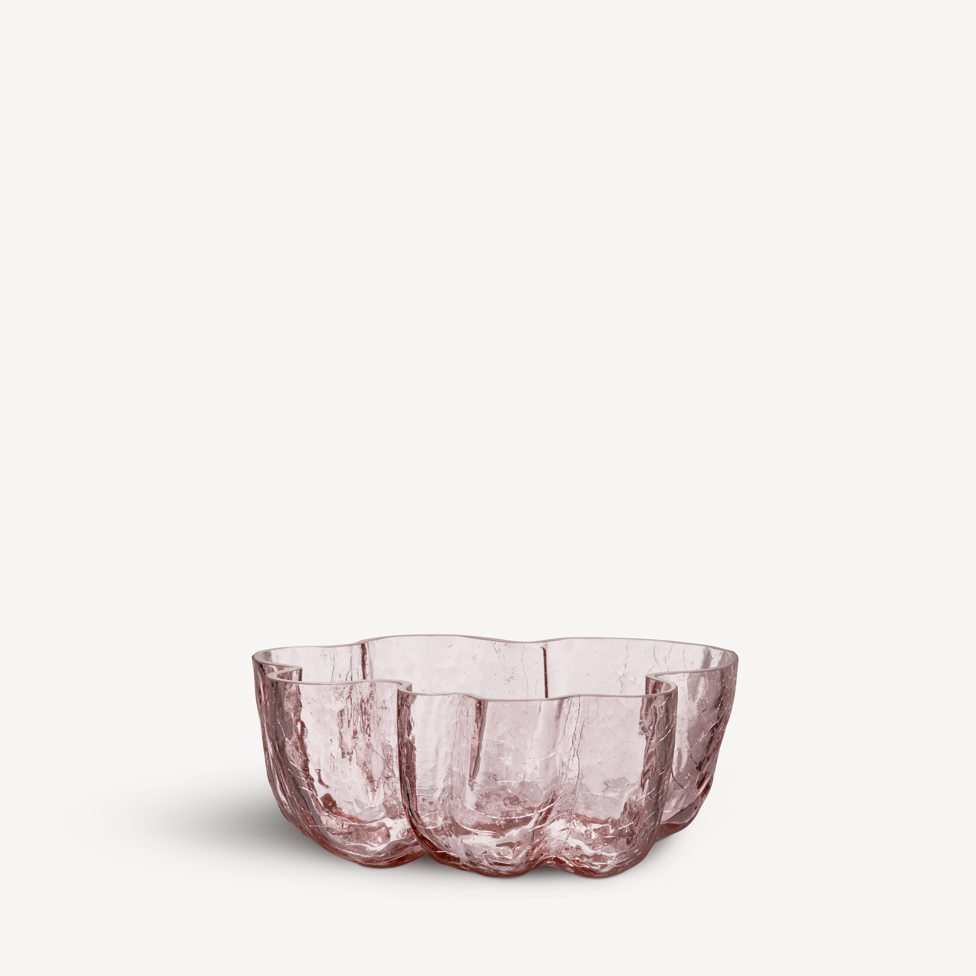 Crackle skål rosa h 105 mm
