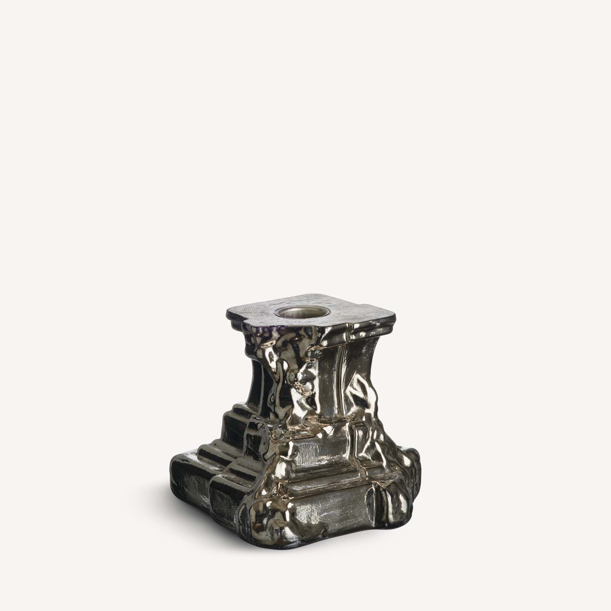 Rocky Baroque candlestick glossy glaze 95mm