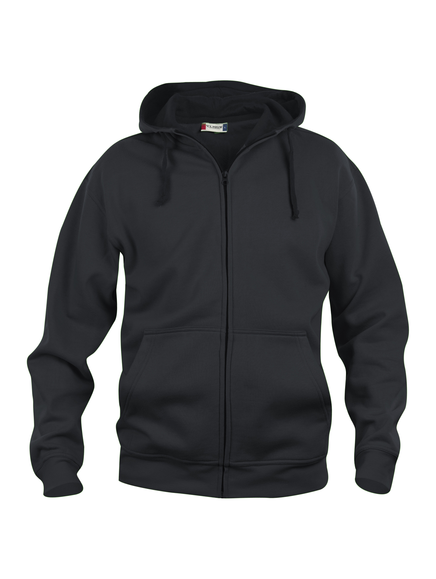 Hettejakke Clique Basic Hoody Full Zip Herre i Sort