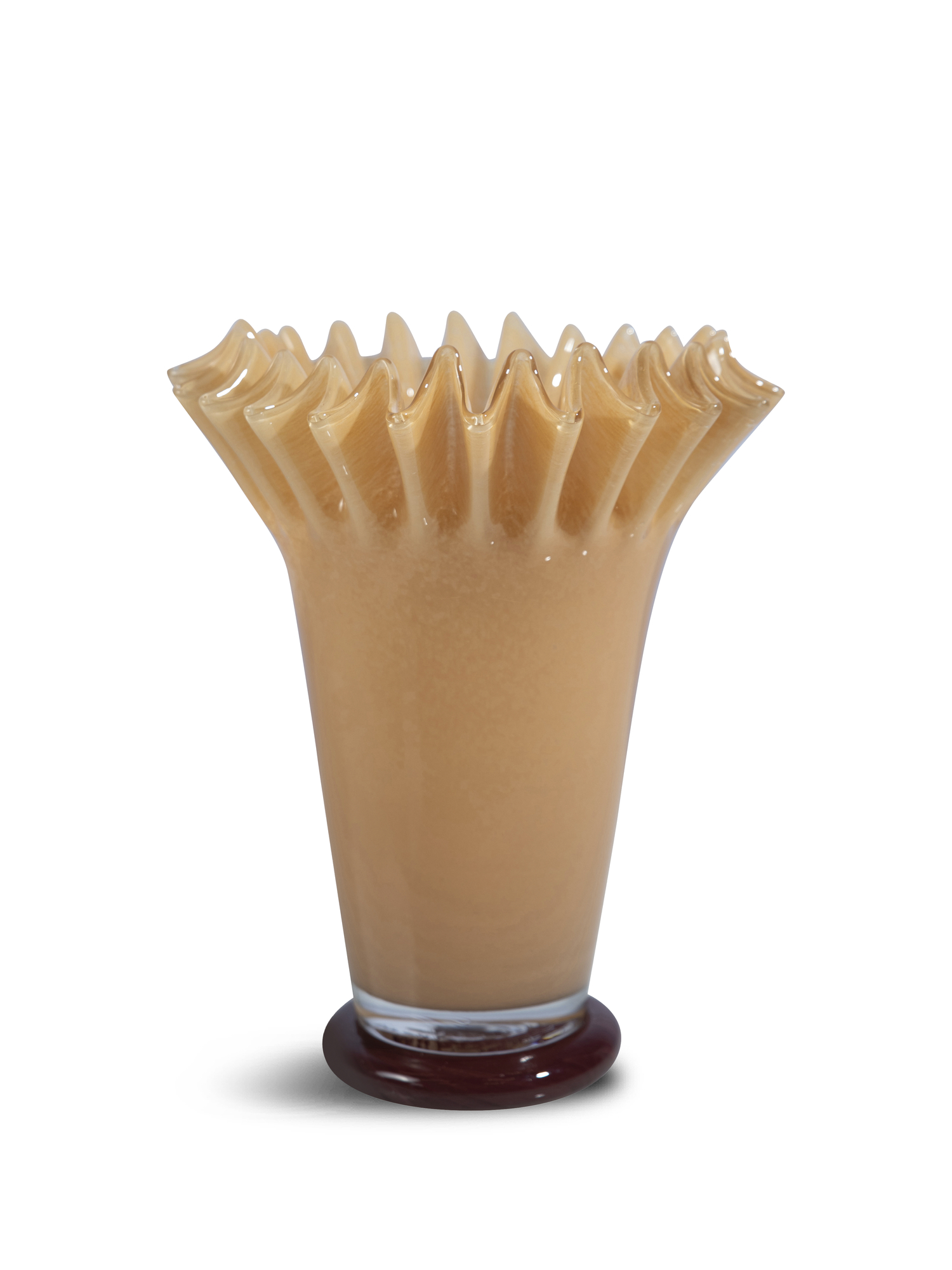 Vase Lori, gul/burgunder, medium
