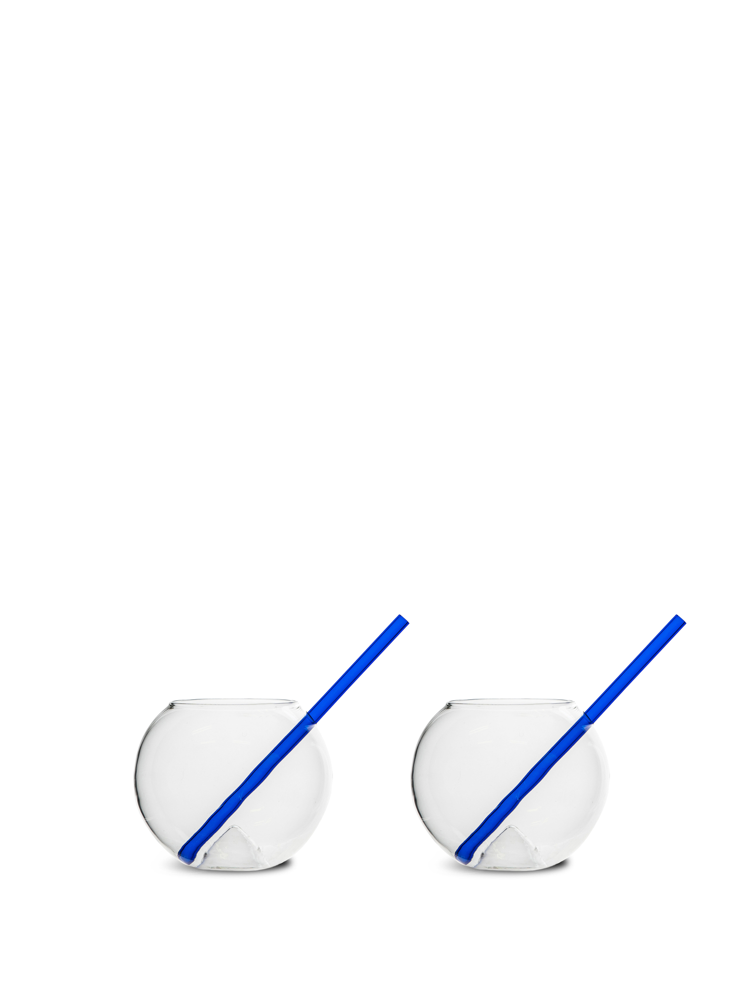 Glass med sugerør Magaluf 2-pack