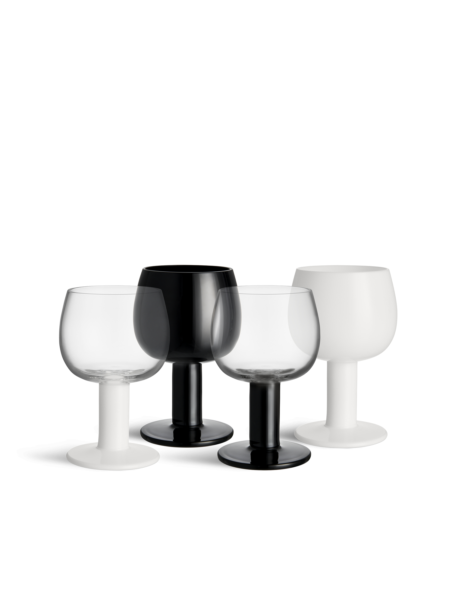 Fars Glas 40 cl hvit/svart 4-pk.
