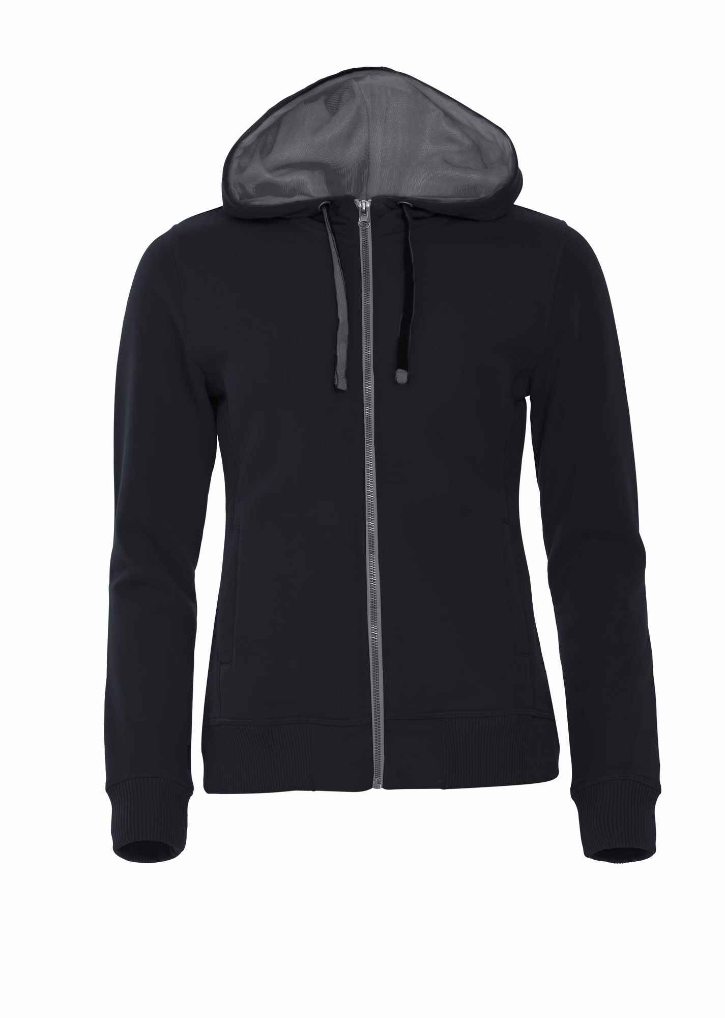 Hettejakke Clique Classic Hoody Full Zip Dame i Sort
